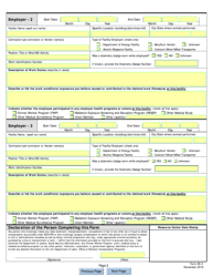 Form EE-3 Employment History for a Claim Under the Energy Employees Occupational Illness Compensation Program Act, Page 2
