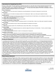 Form EE-3 Employment History for a Claim Under the Energy Employees Occupational Illness Compensation Program Act, Page 3