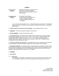 Form CM-921 Report of Coverage for Policies of Insurance Under the Black Lung Benefits Act, Page 2