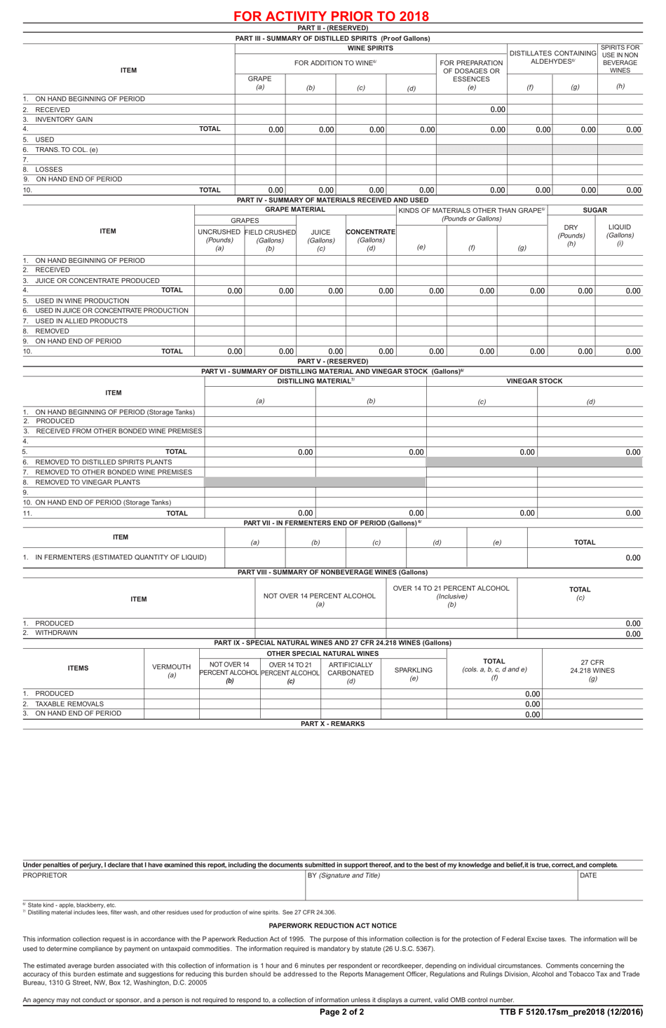 TTB Form 5120.17SM - Fill Out, Sign Online and Download Fillable PDF ...