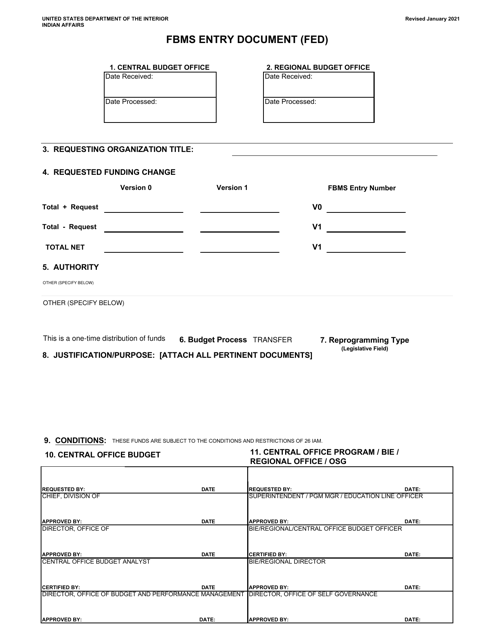 Fbms Entry Document (Fed) Download Pdf