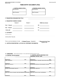 Fbms Entry Document (Fed)