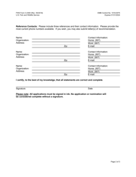 FWS Form 3-2300 Federal Subsistence Regional Advisory Council Membership Incumbent Application, Page 2