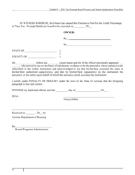 Exhibit F Arizona Tax Exempt Bond Process and Initial Application Checklist - Arizona, Page 12