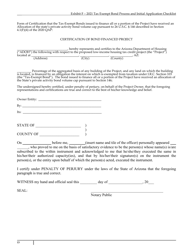 Exhibit F Arizona Tax Exempt Bond Process and Initial Application Checklist - Arizona, Page 13