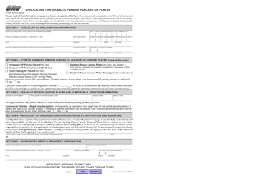 Form REG195 Application for Disabled Person Placard or Plates - California, Page 2