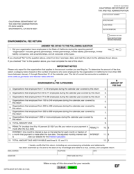 Document preview: Form CDTFA-501-EF Environmental Fee Return - California