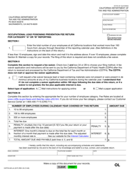 Form CDTFA-501-LA &quot;Occupational Lead Poisoning Prevention Fee Return for Category &quot;a&quot; or &quot;b&quot; Reporting&quot; - California