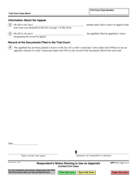 Form APP-111 Respondent&#039;s Notice Electing to Use an Appendix (Limited Civil Case) - California, Page 2
