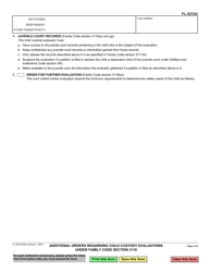 Form FL-327(A) Additional Orders Regarding Child Custody Evaluations Under Family Code Section 3118 - California, Page 2