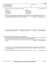 Form FL-329 Confidential Child Custody Evaluation Report - California, Page 2