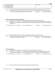 Form FL-329 Confidential Child Custody Evaluation Report - California, Page 5