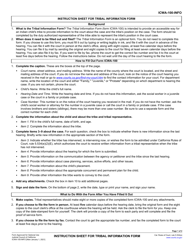 Document preview: Instructions for Form ICWA-100 Tribal Information Form - California