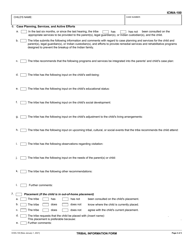 Form ICWA-100 Tribal Information Form - California, Page 2