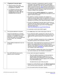 Form ARTS-PB-501(C)(3) Articles of Incorporation of a Nonprofit Public Benefit Corporation - California, Page 4