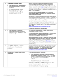 Form ARTS-PC Articles of Incorporation of a Professional Corporation - California, Page 4