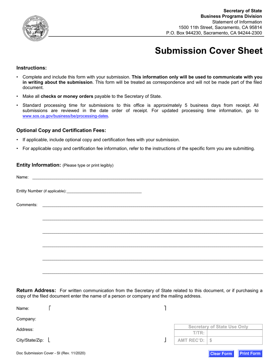 Form SI-550 Statement of Information (California Stock, Agricultural Cooperative and Foreign Corporations) - California, Page 5