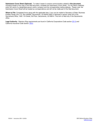 Form RDOM-1 Statement of Redomestication (California Insurer Only) - California, Page 3