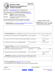 Form S&amp;DC-S/N Statement and Designation by Foreign Corporation - California, Page 5