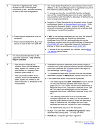 Form DSF NP Nonprofit Short Form Dissolution Certificate - California, Page 4