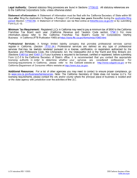 Form LLC-5 Application to Register a Foreign Limited Liability Company (LLC) - California, Page 5