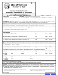Form LP-6 Foreign Limited Partnership Amendment to Application for Registration - California, Page 4