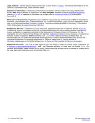 Form LLC-1 Articles of Organization - Limited Liability Company (LLC) - California, Page 4
