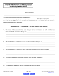 Form ASDA Amended Statement and Designation by Foreign Association - California, Page 4