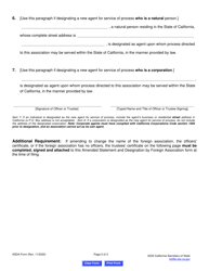 Form ASDA Amended Statement and Designation by Foreign Association - California, Page 5