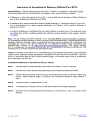 Form GP-2 Statement of Denial - California, Page 2