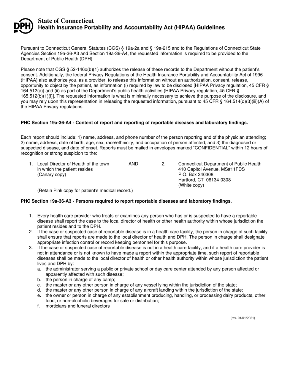 Form PD-23 Reportable Disease Confidential Case Report - Connecticut, Page 3