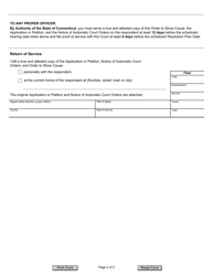Form JD-FM-162 Order to Show Cause and Notice to the Respondent - Connecticut, Page 2