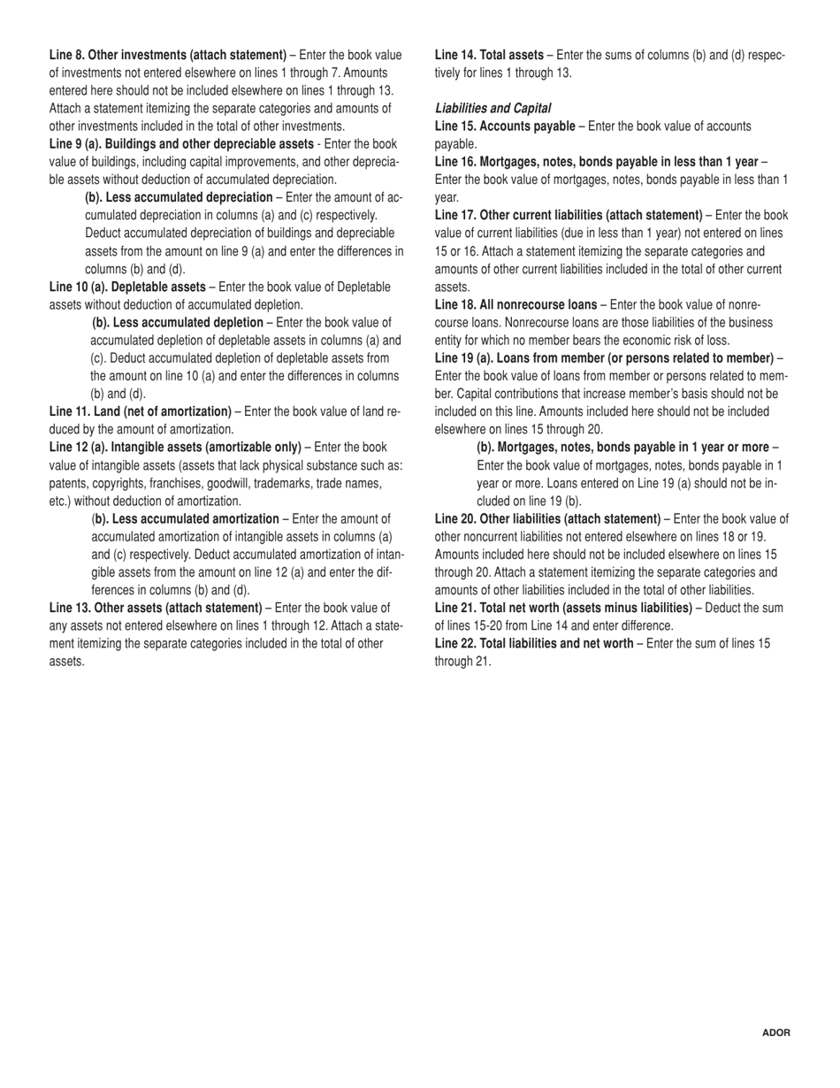Worksheet BPT-NWI Balance Sheet - Net Worth Computation - Alabama, Page 2