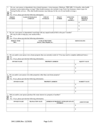 Form DHS1100B Supplemental Form for Individuals Applying for Coverage on the Basis of Age, Blindness or Disability and/or Requests for Long-Term Care Services - Hawaii, Page 3