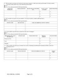 Form DHS1100B Supplemental Form for Individuals Applying for Coverage on the Basis of Age, Blindness or Disability and/or Requests for Long-Term Care Services - Hawaii, Page 4