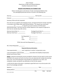 Form DC-AF1 &quot;Request for Approval of Attorney's Fees&quot; - Hawaii