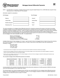 Form AER2526 Mortgage Interest Differential Payments - Illinois