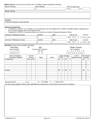 Form PM2425 Employment Application for Technical Positions - Illinois, Page 2