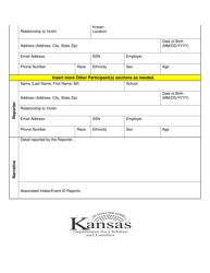 Form PPS1003 Intake to Law Enforcement - Kansas, Page 2