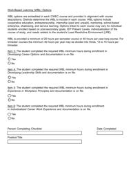 District Career Work Experience Certification Checklist - Kentucky, Page 2