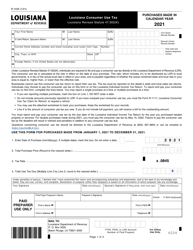 Form R-1035 &quot;Louisiana Consumer Use Tax&quot; - Louisiana, 2021