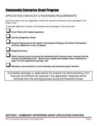 Community Enterprise Grant Program Application - Maine, Page 5