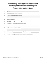 Housing Assistance Grant Program Application - Maine, Page 10