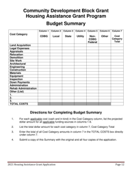 Housing Assistance Grant Program Application - Maine, Page 12