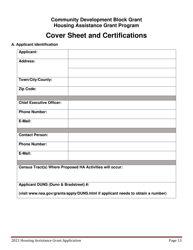 Housing Assistance Grant Program Application - Maine, Page 13