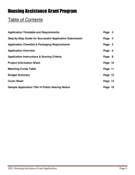 Housing Assistance Grant Program Application - Maine, Page 2