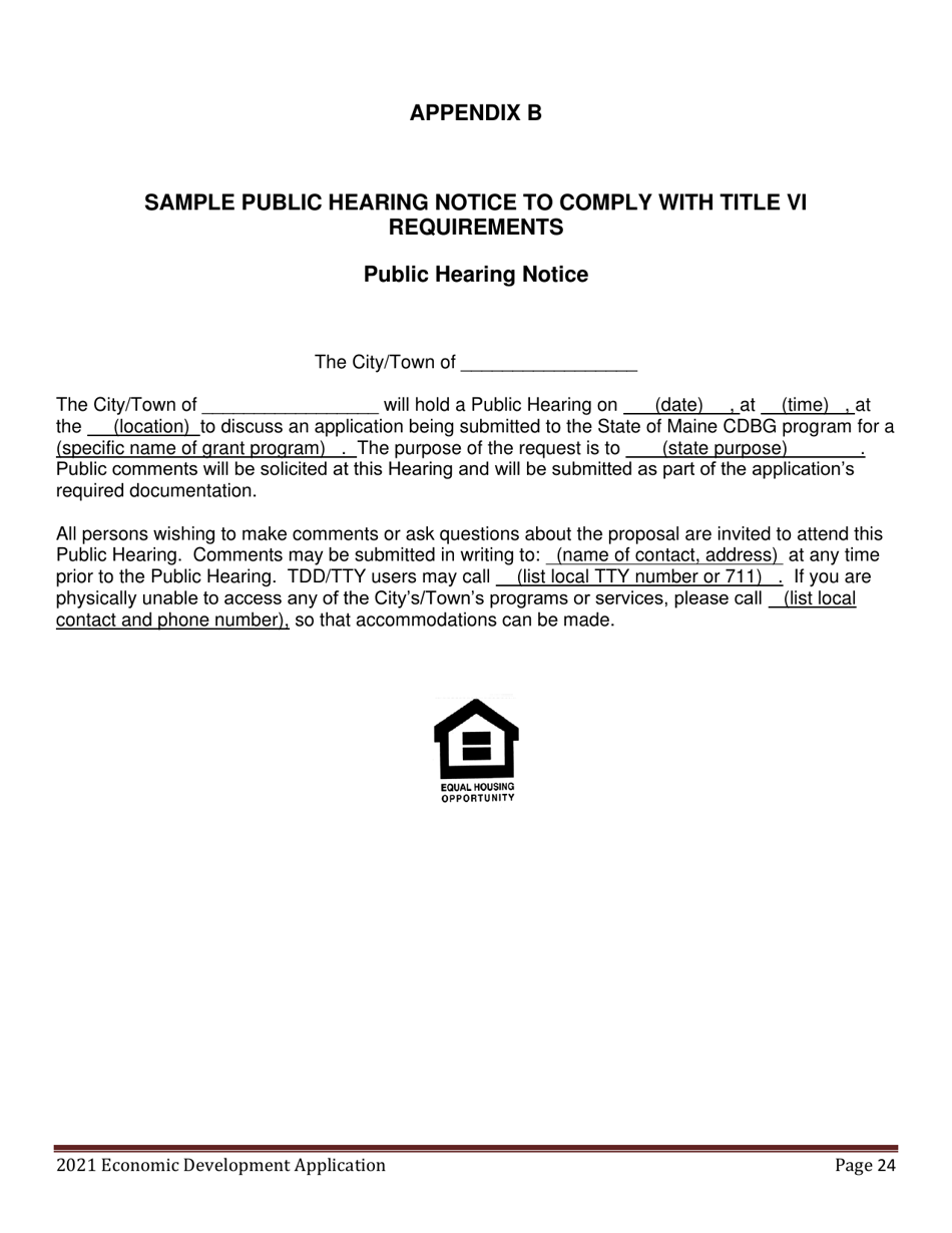 Economic Development Program Application - Maine, Page 24