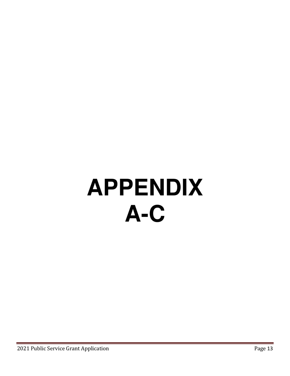 Public Service Grant Program Application - Maine, Page 13