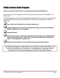 Public Service Grant Program Application - Maine, Page 5