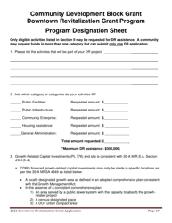 Downtown Revitalization Grant Program Application - Maine, Page 17